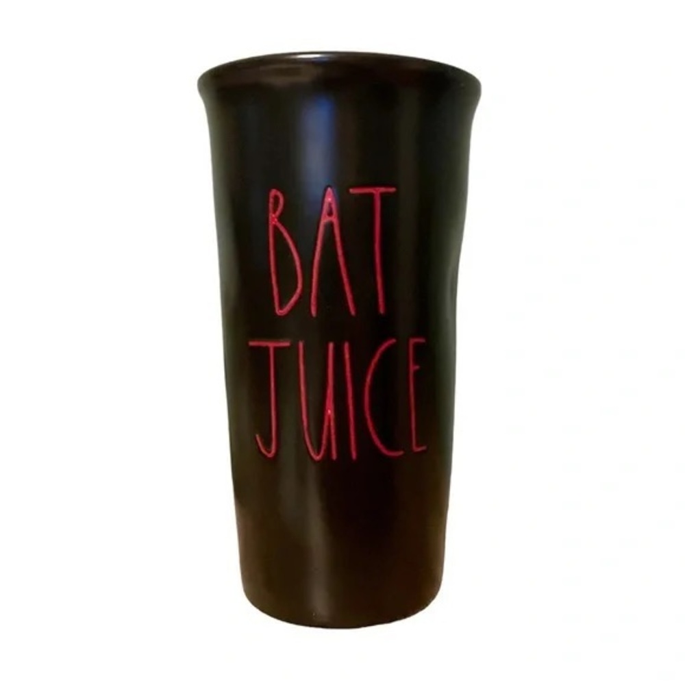 3 for $25 Rae Dunn Tumbler To Go Travel Coffee Mug Halloween BAT JUICE Black NEW